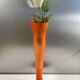 Vase soliflore shaped orange tulip and blue years 70