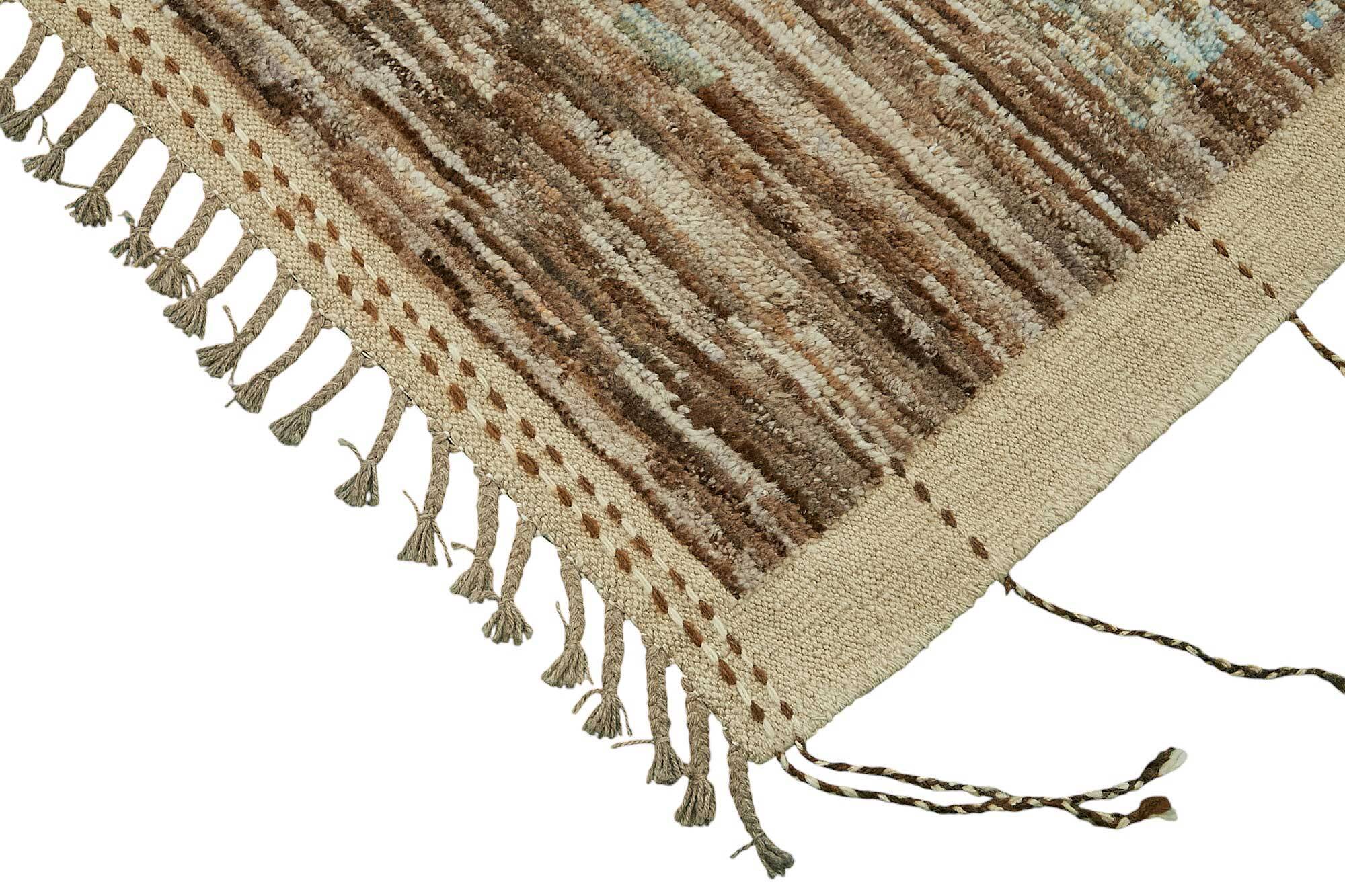 Handmade Turkish One of a Kind 286 cm x 365 cm Beige Wool Carpet