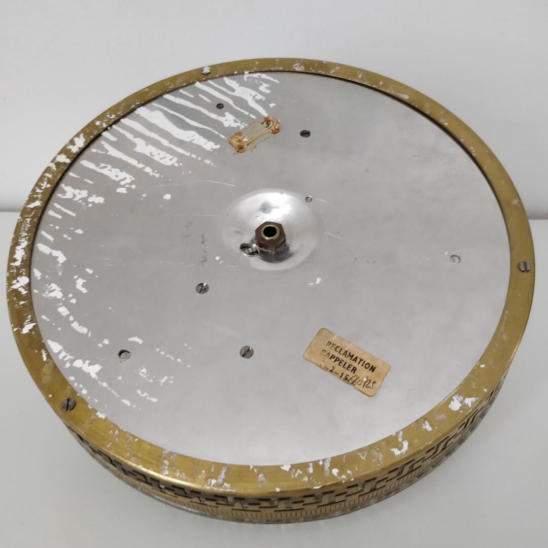 Ceiling light glass and brass Lucien Gau
