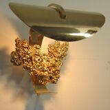 Gilded bronze and brass wall lamp, 1970