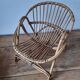 Children's armchair rattan shell, vintage 70s