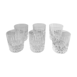 Set of 6 crystal whisky glasses