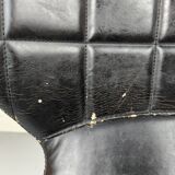 Chaise en cuir noir Zuiver