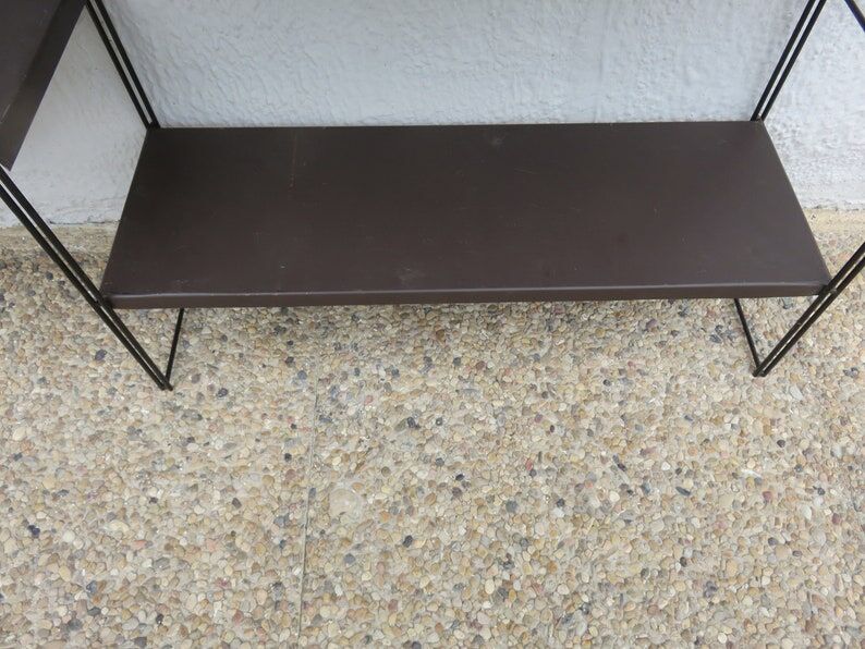 Modular wall string shelf in metal 50s 60s