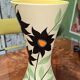 Vallauris: Ceramic vase signed G.F. – stylised floral decoration