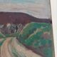 Painting oil on landscape panel early twentieth century
