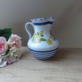 Pitcher ceramic decoration hand-painted vintage