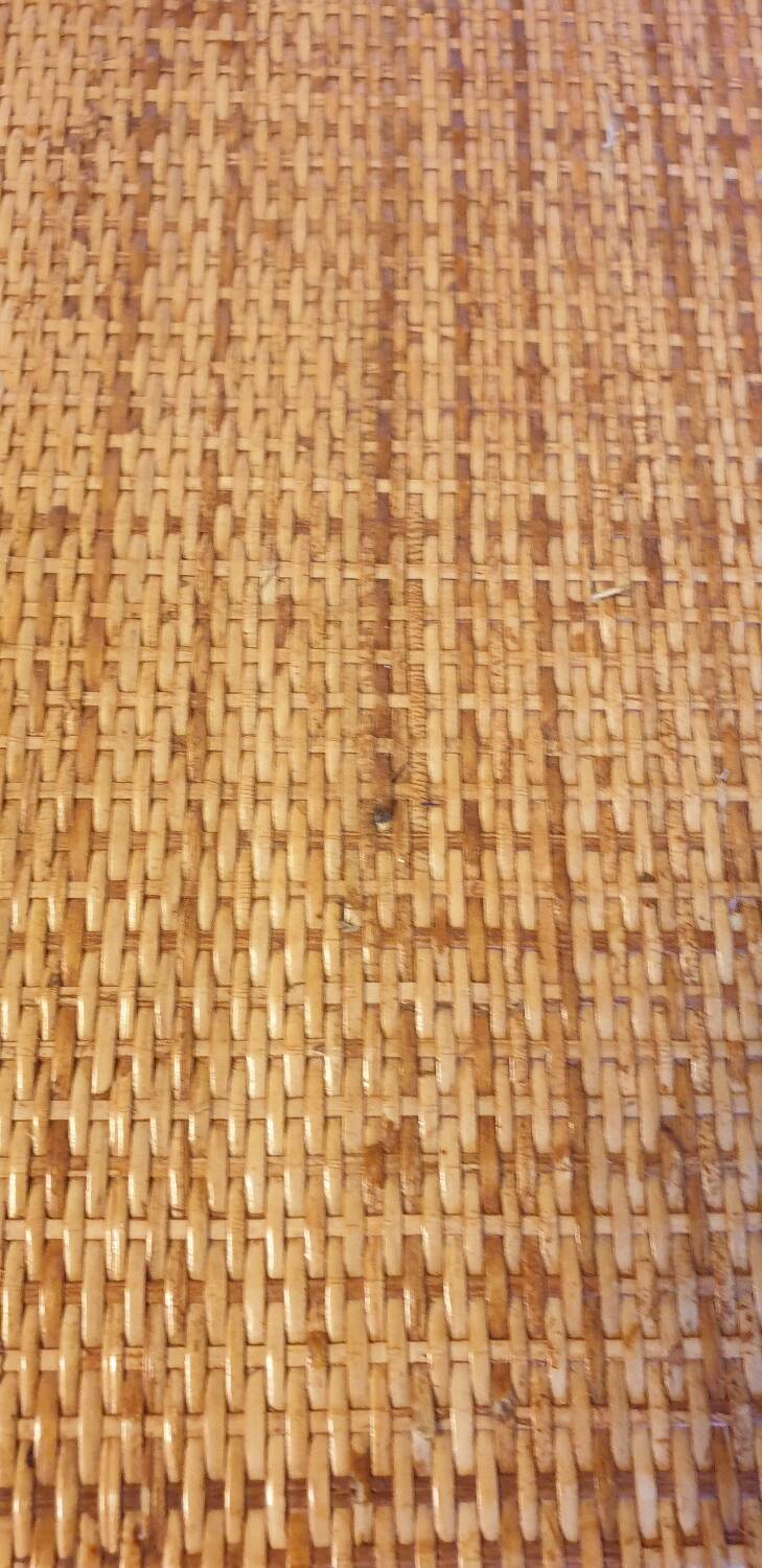 Pair of rattan bedside tables