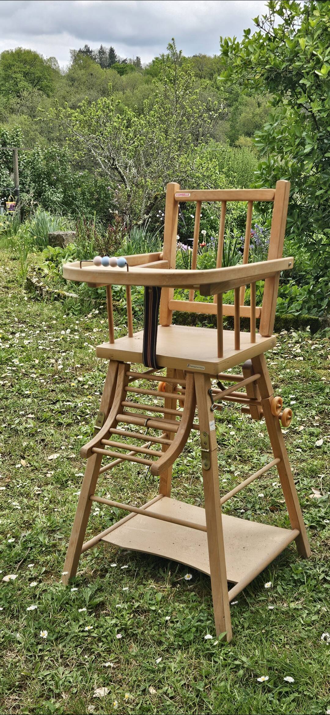 Vintage high chair for baby