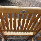 Teak garden armchairs