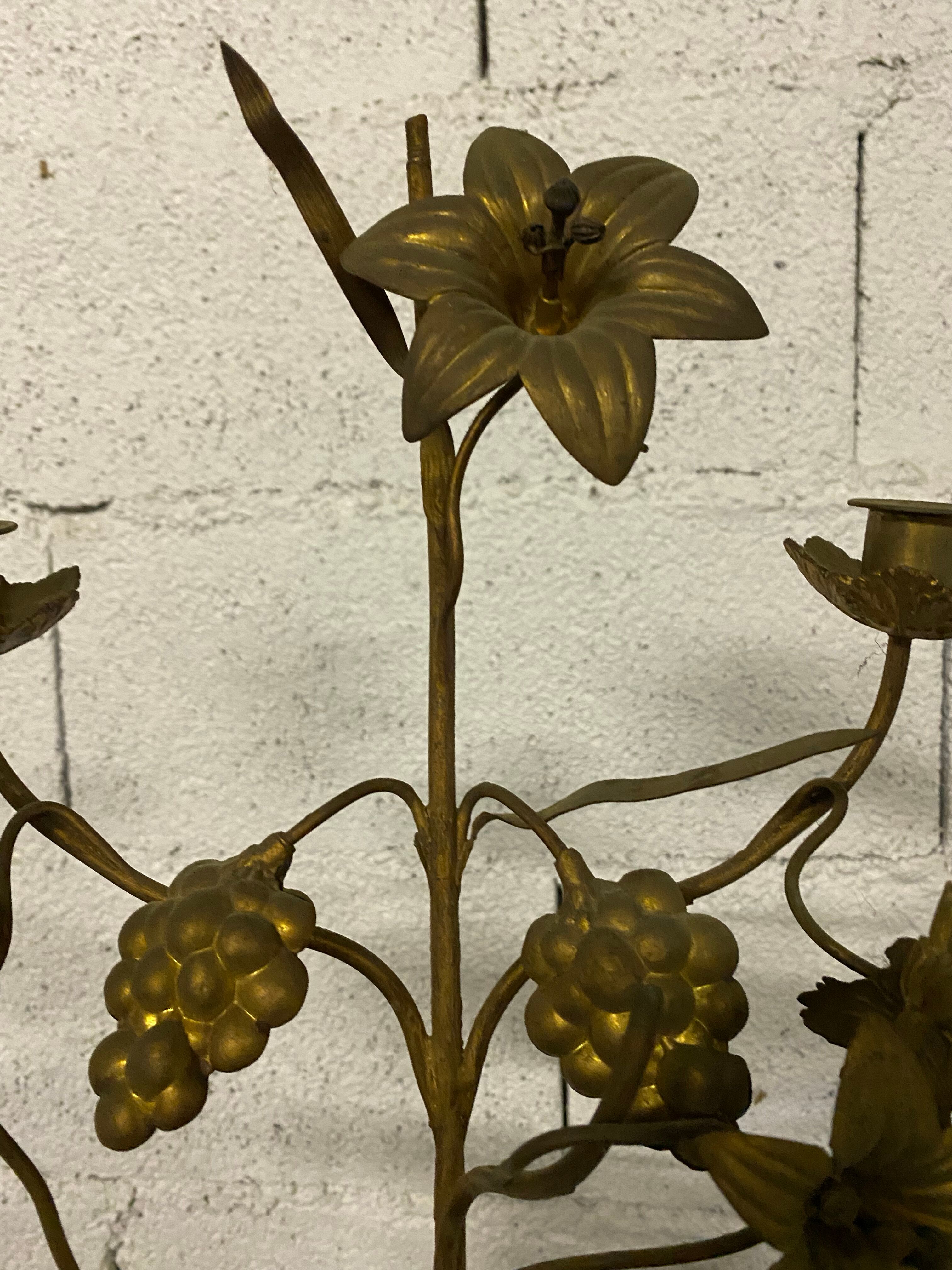 Golden bronze chandelier 19th
