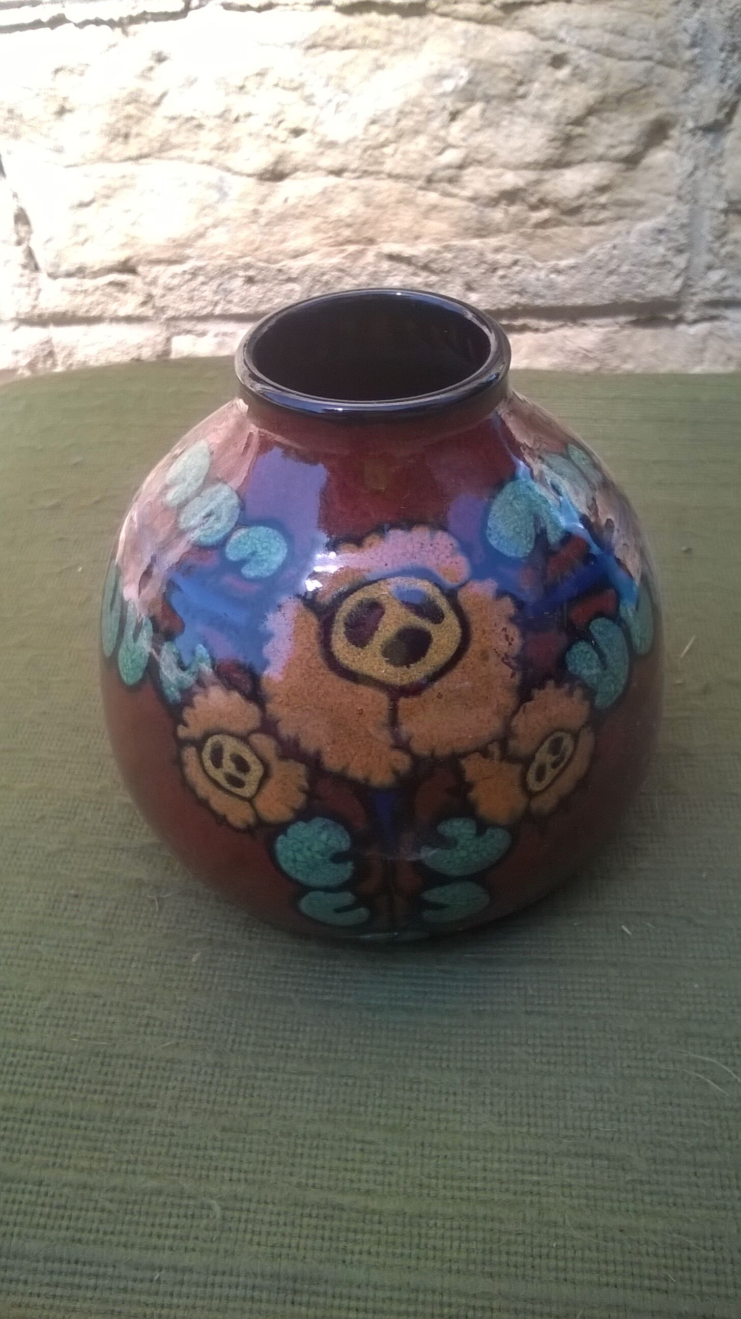 Small vintage ball vase