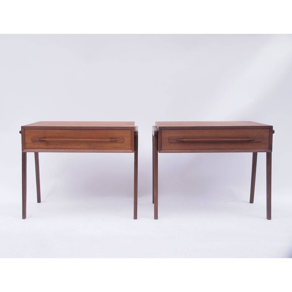 Pair of vintage Danish Scandinavian bedside tables