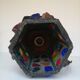 Peter Marsh porch lantern, colored glass, lead and Hammered Sheet metal, 1950s Arts & Crafts