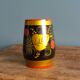 Khokhloma vase, Russian lacquered wood craftsmanship, hand-painted decoration.