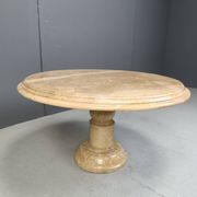 Vintage round Italian marble coffee table, 1960s