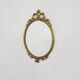 Miroir Médaillon Ovale en Laiton, Italie, 1950s