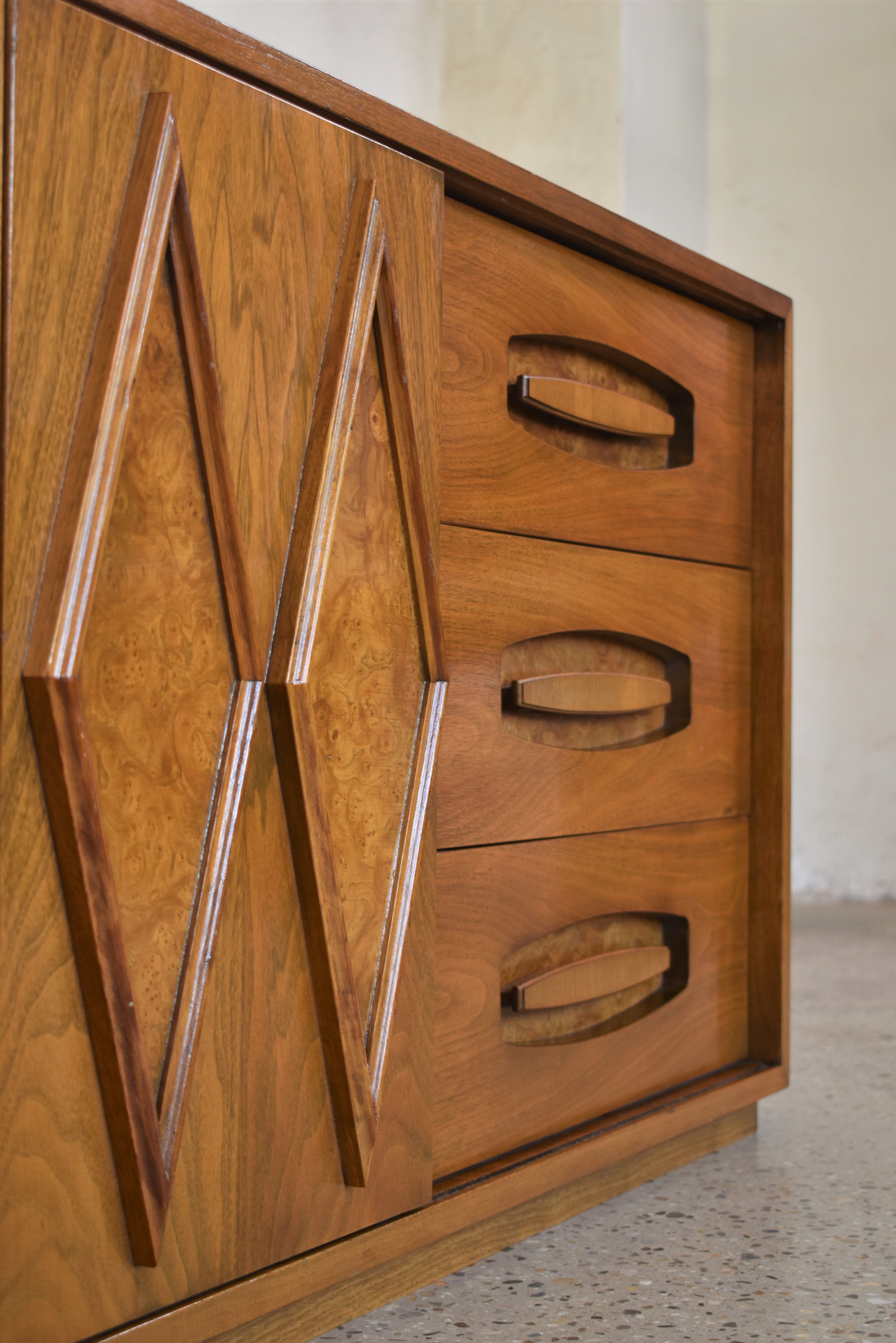 Art deco burl sideboard 1950