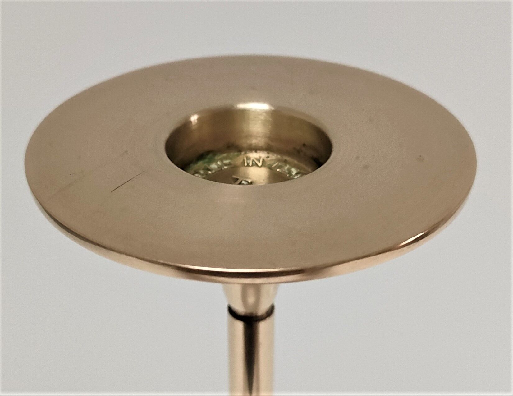 Hi Fi candle holder by Max Bruël for Torben Orskov solid brass h. 26,5 cm