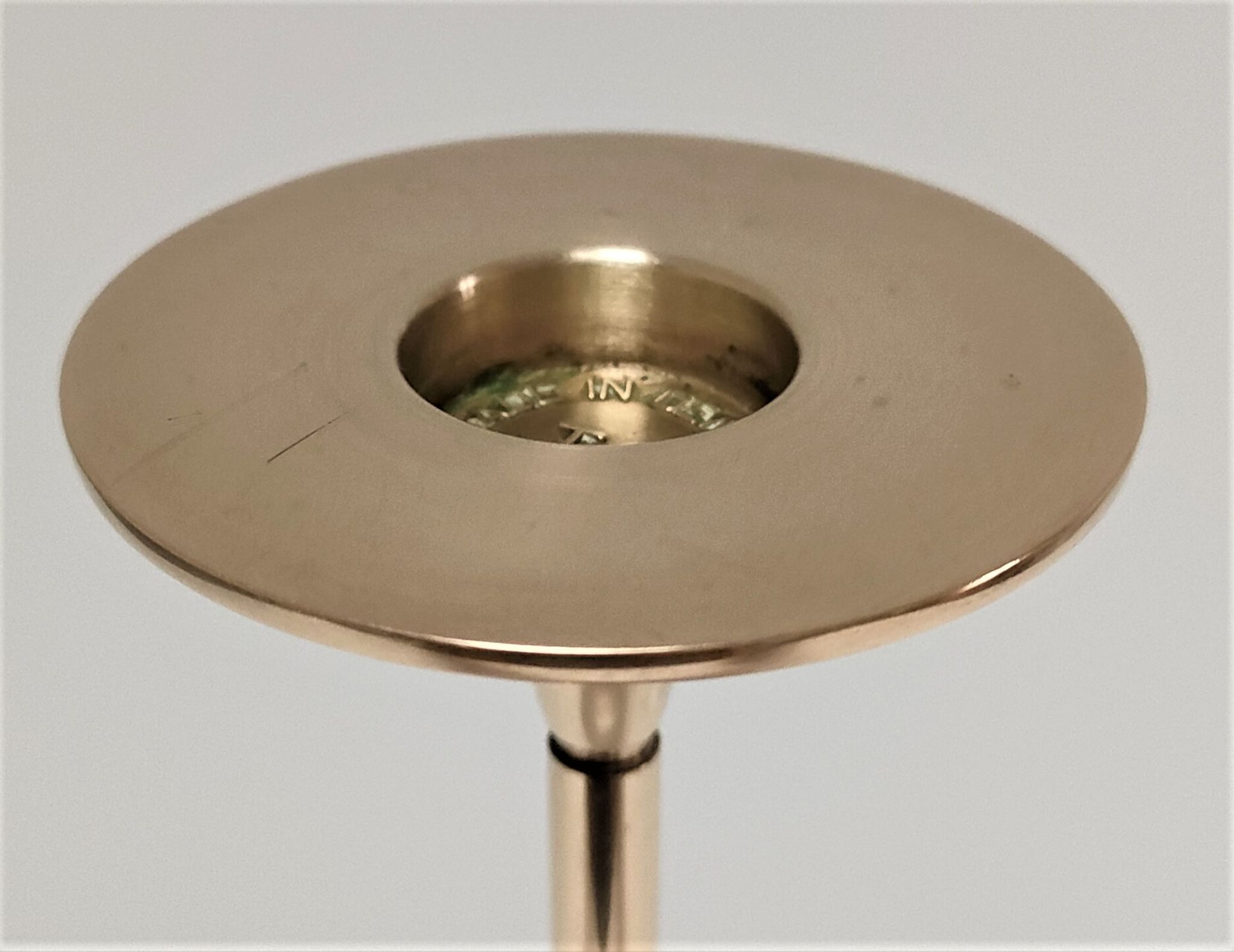 Hi Fi candle holder by Max Bruël for Torben Orskov solid brass h. 26,5 cm