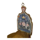 Floral painted wooden wall console, 2nd half of the 19th century