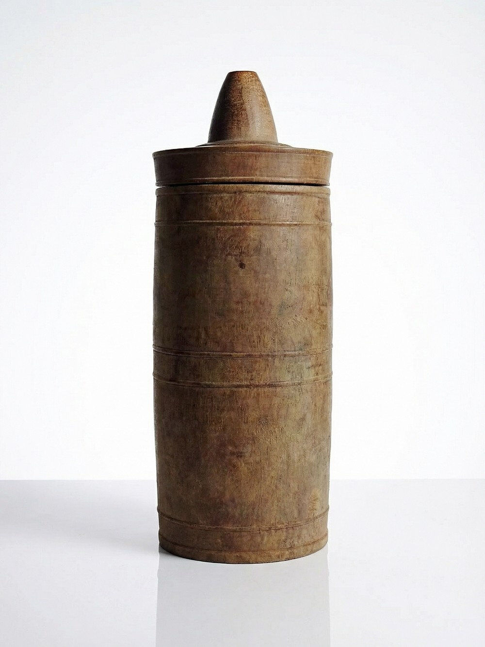 Old turned wooden case/box, 19th-20th century, mechanical? beekeeping?