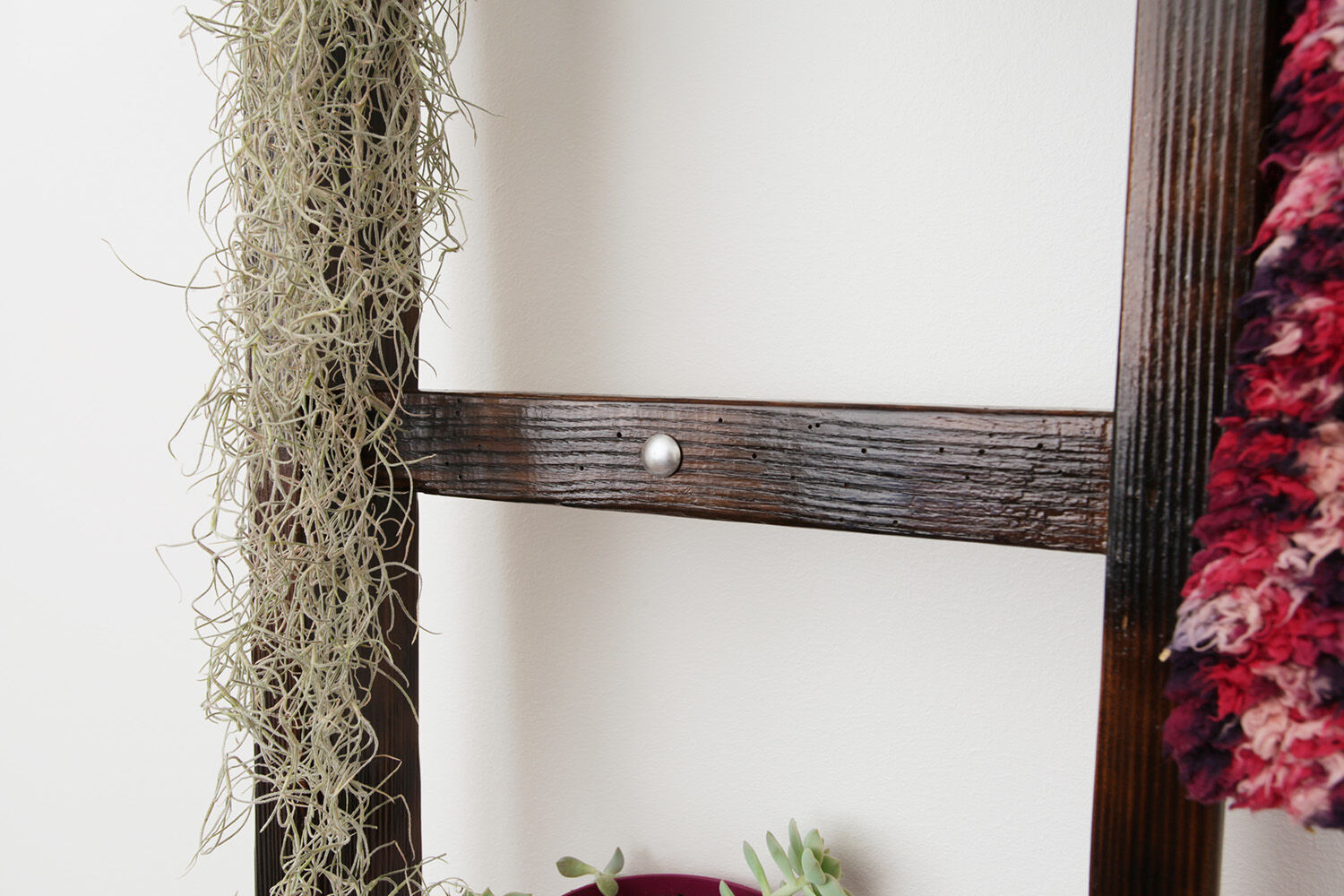 Vintage wooden barn ladder 218 cm