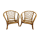 Fauteuils rotin vintage