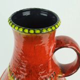 vintage 1960s 70s jasba ceramic VASE floor vase model N 322 13 45 squiggle pattern