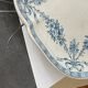 Small iron earth dish Emile Bourgeois blue flower garland pattern