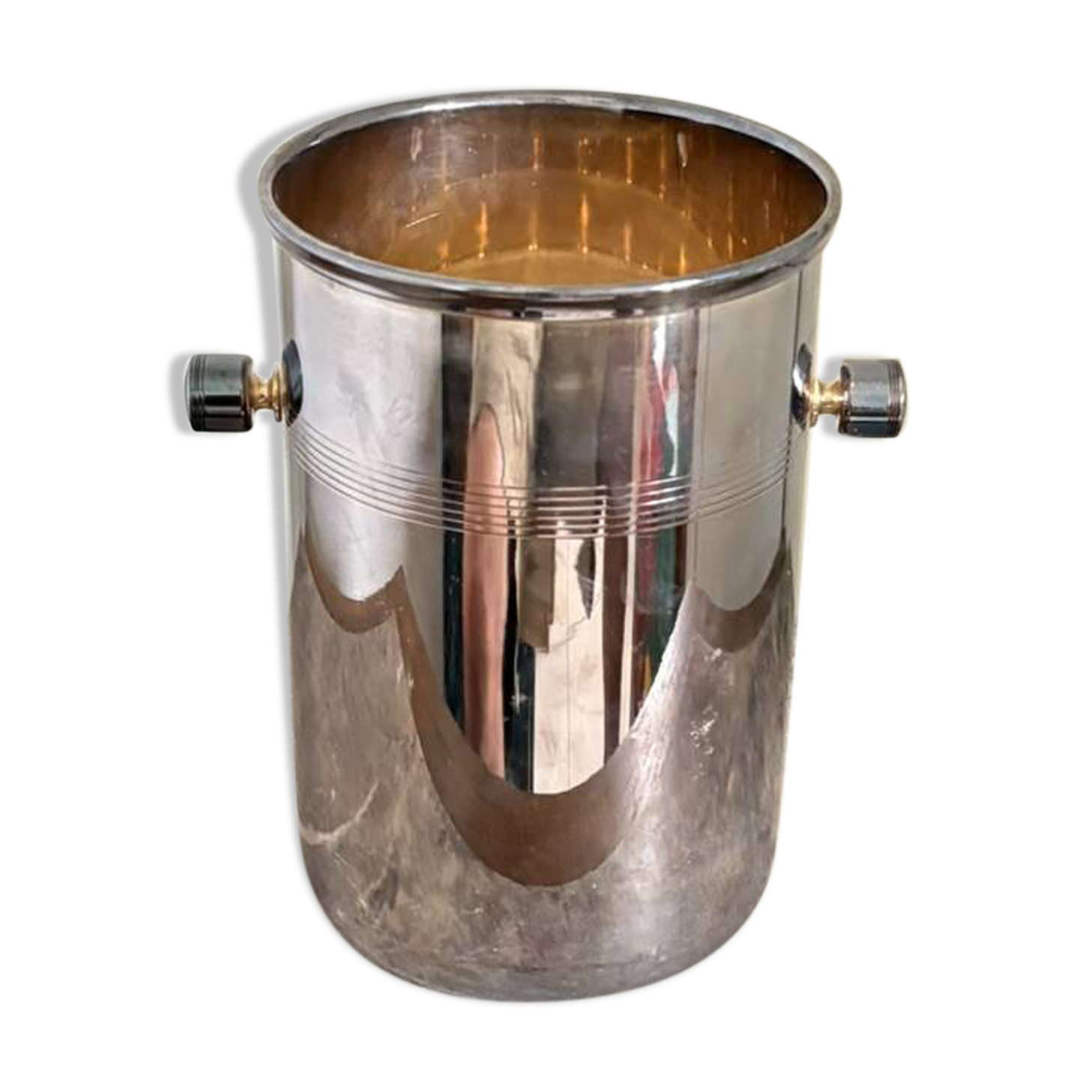 Old champagne ice bucket silver metal saint hilaire
