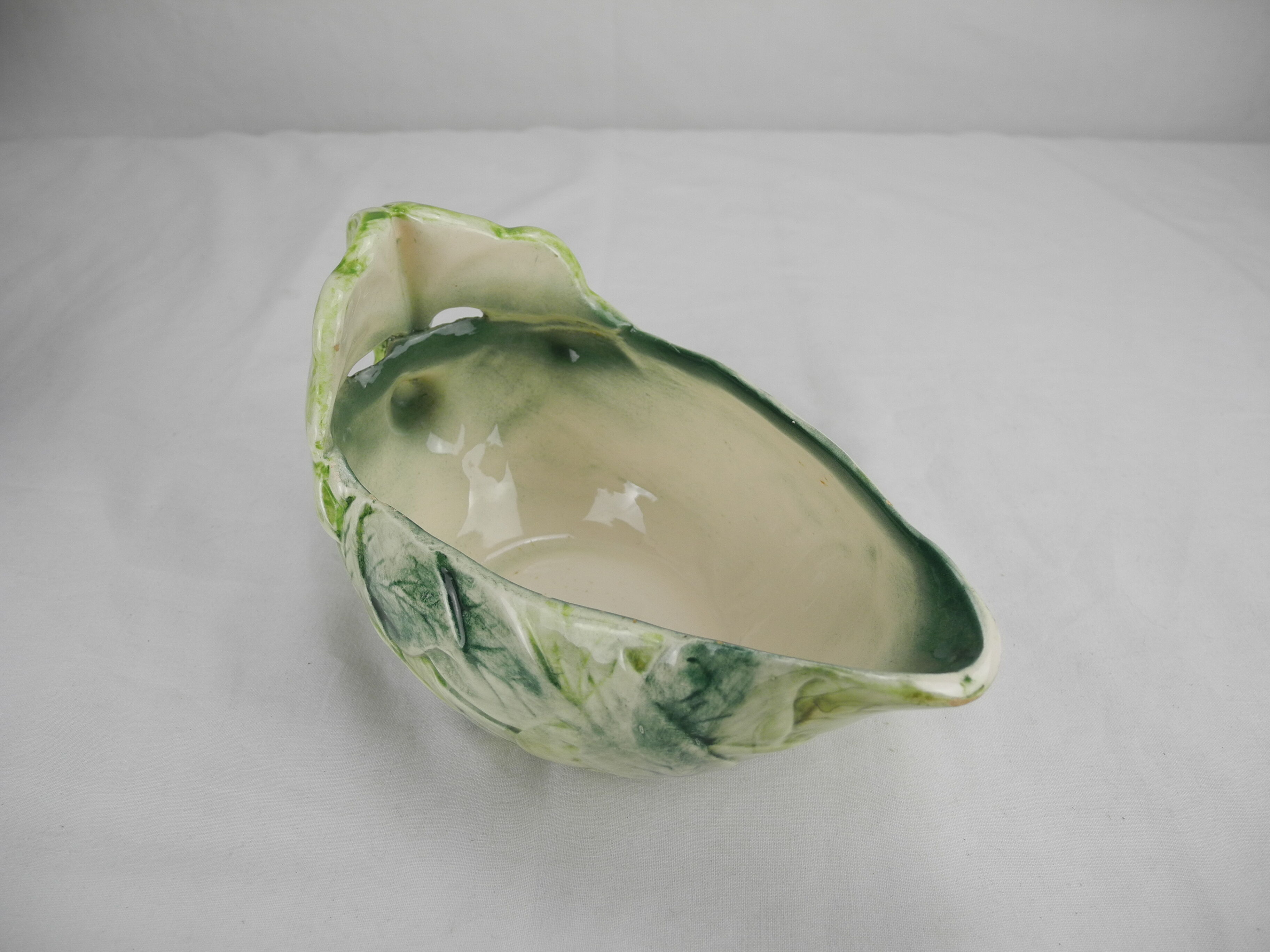 Vintage Gravy Boat Italy Barbotine Sauce Boat