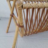 Rattan magazine rack