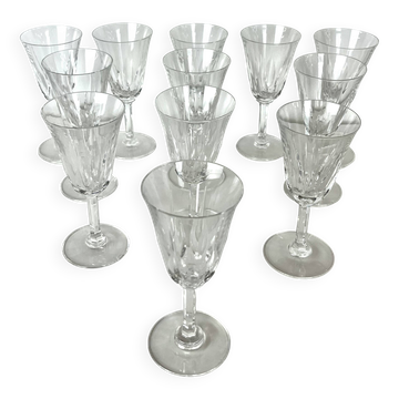 12 verres à vin Saint-Louis modèle "Cerdagne"