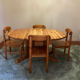 Table and chairs, pine, 1960s.
