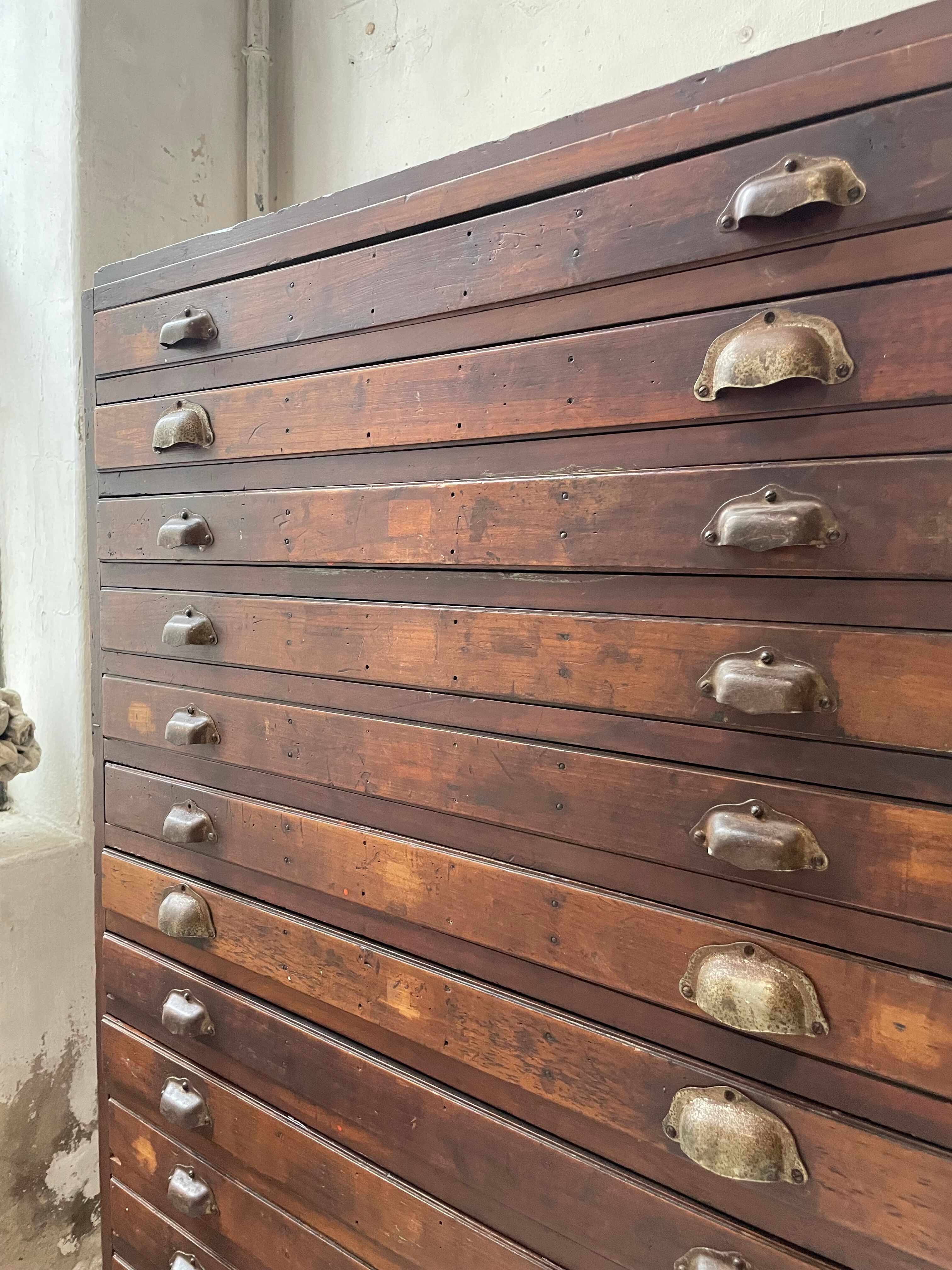 Workshop furniture printing with drawers XL oak