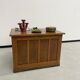 Oak and veneer counter or desk