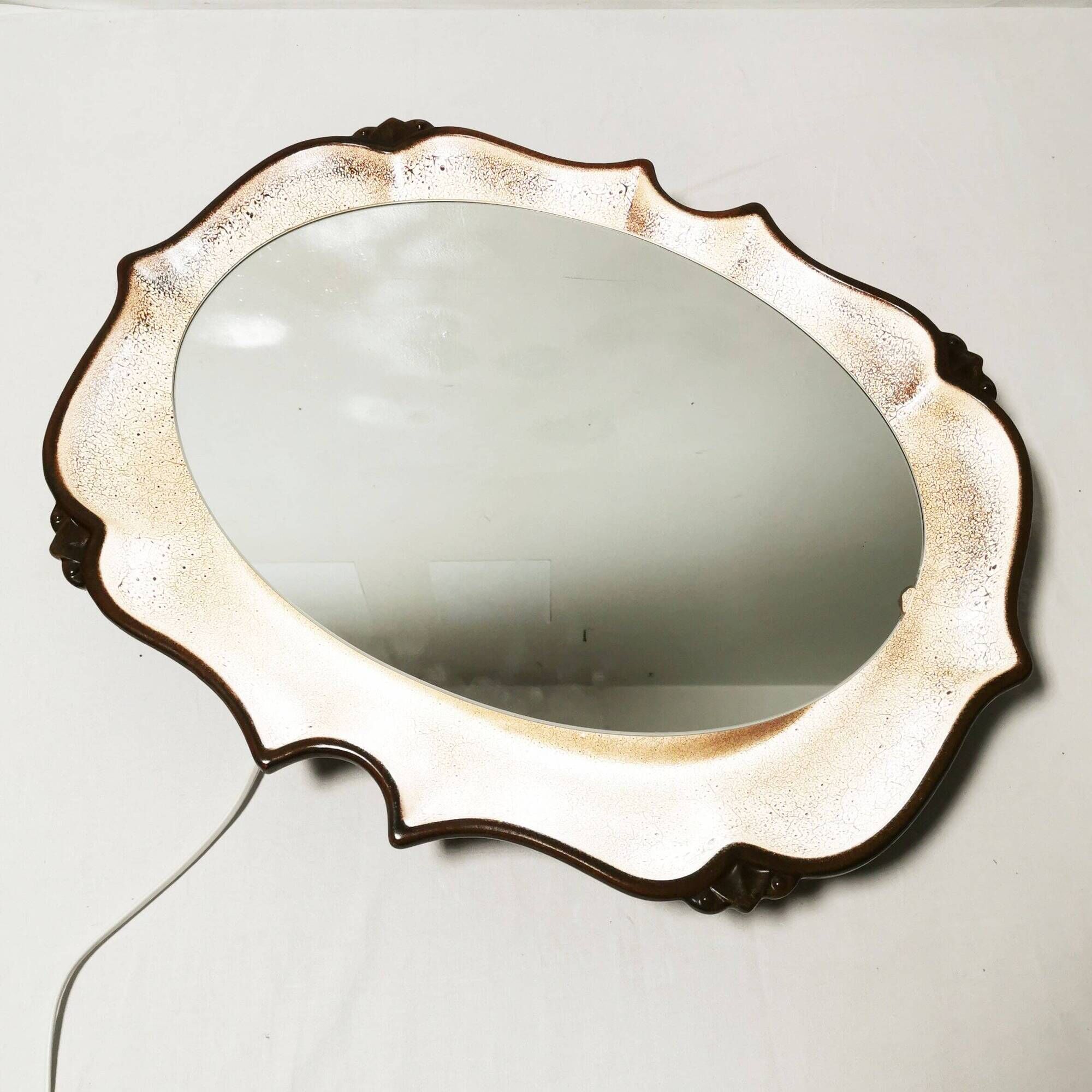 Mid-century ceramic mirror, Pan Keramik, 1970s