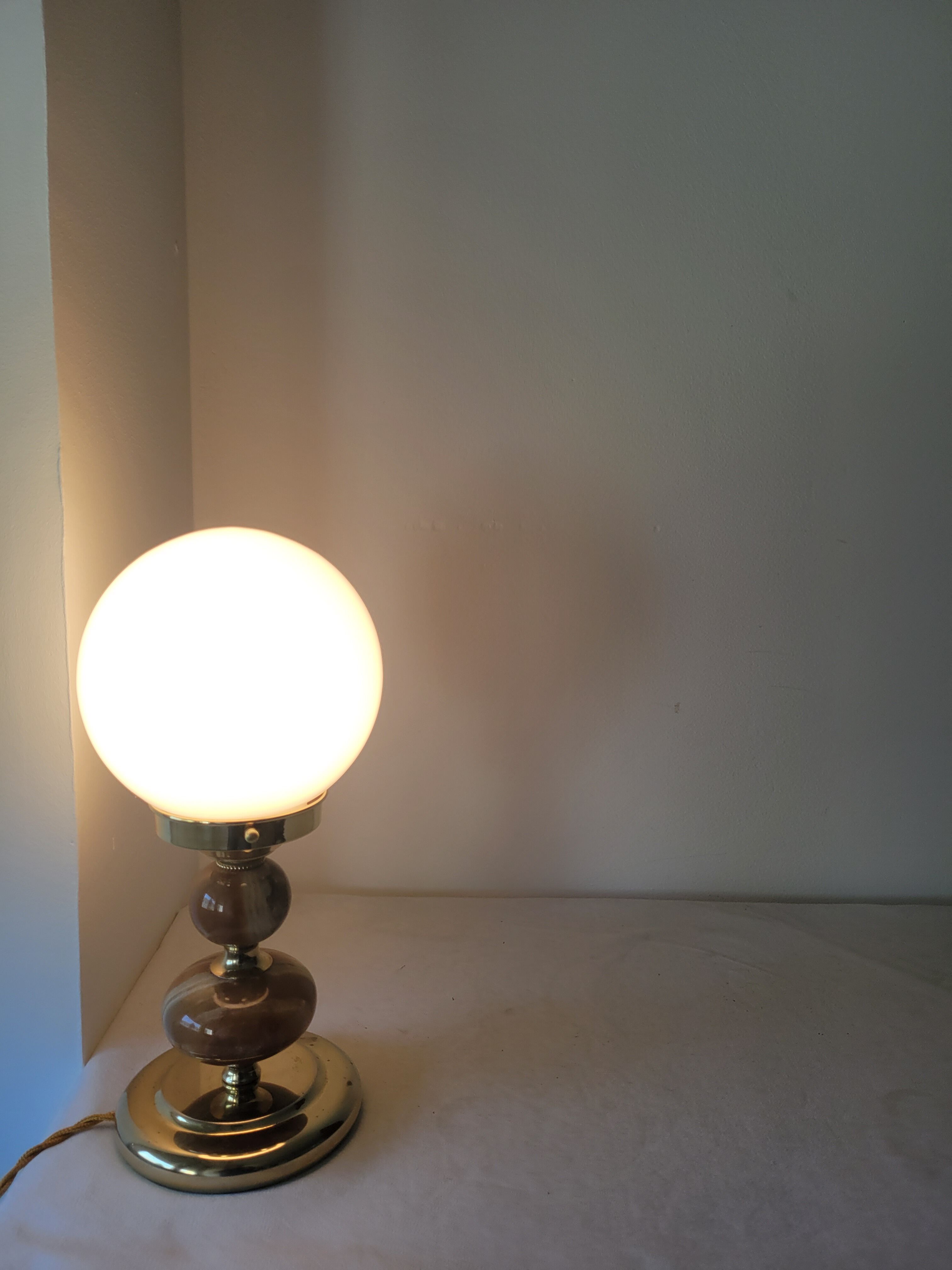 Onyx and opaline lamp