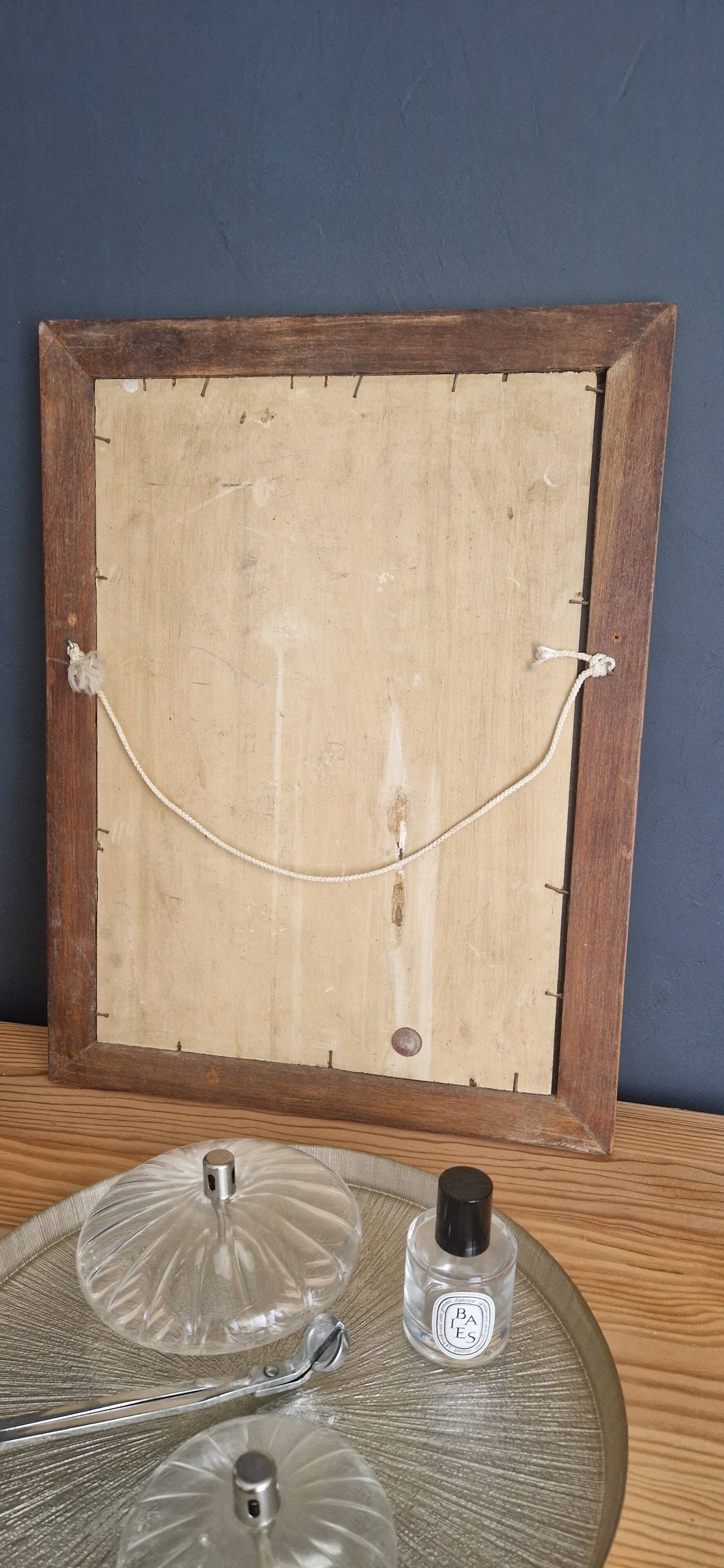 Vintage solid wood mirror 49x37.5 cm