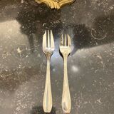 Set of 11 silver-plated cake/oyster forks Guildart 1960 vintage