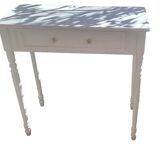 Current dressing table console in white painted wood with one drawer