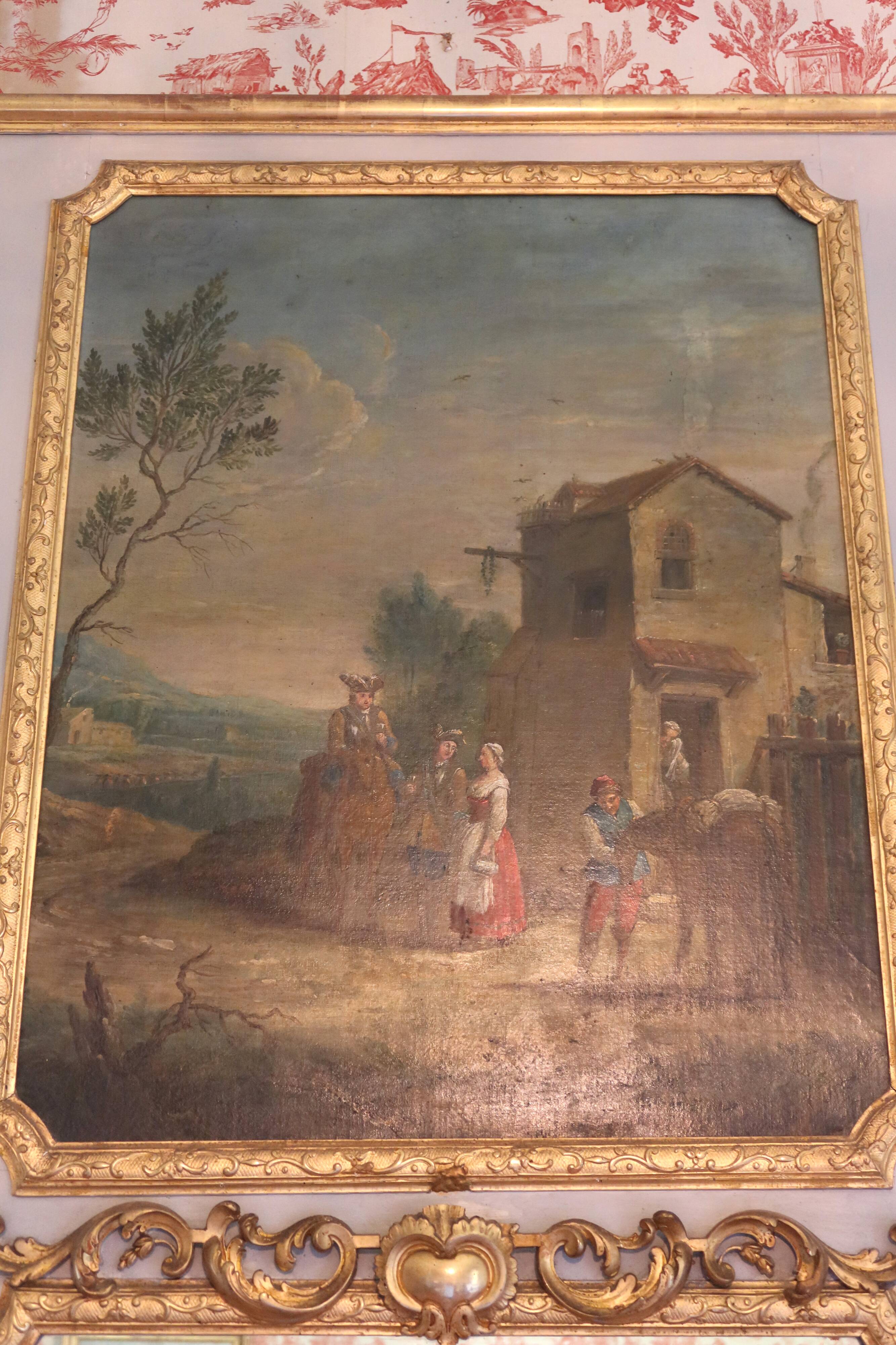 19th century trumeau mirror