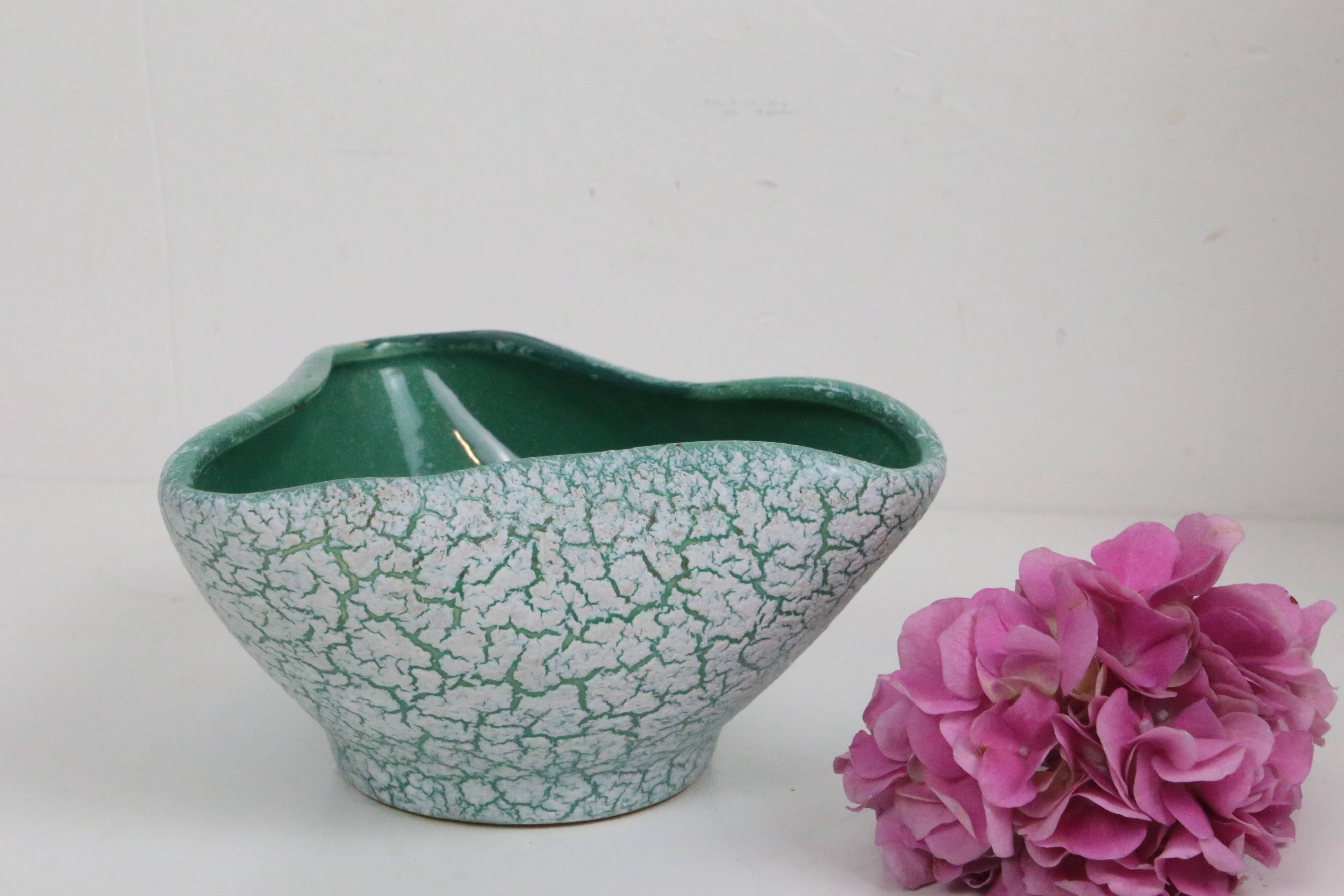 Old ceramic pot cover, attributed to De Bruyn, vintage