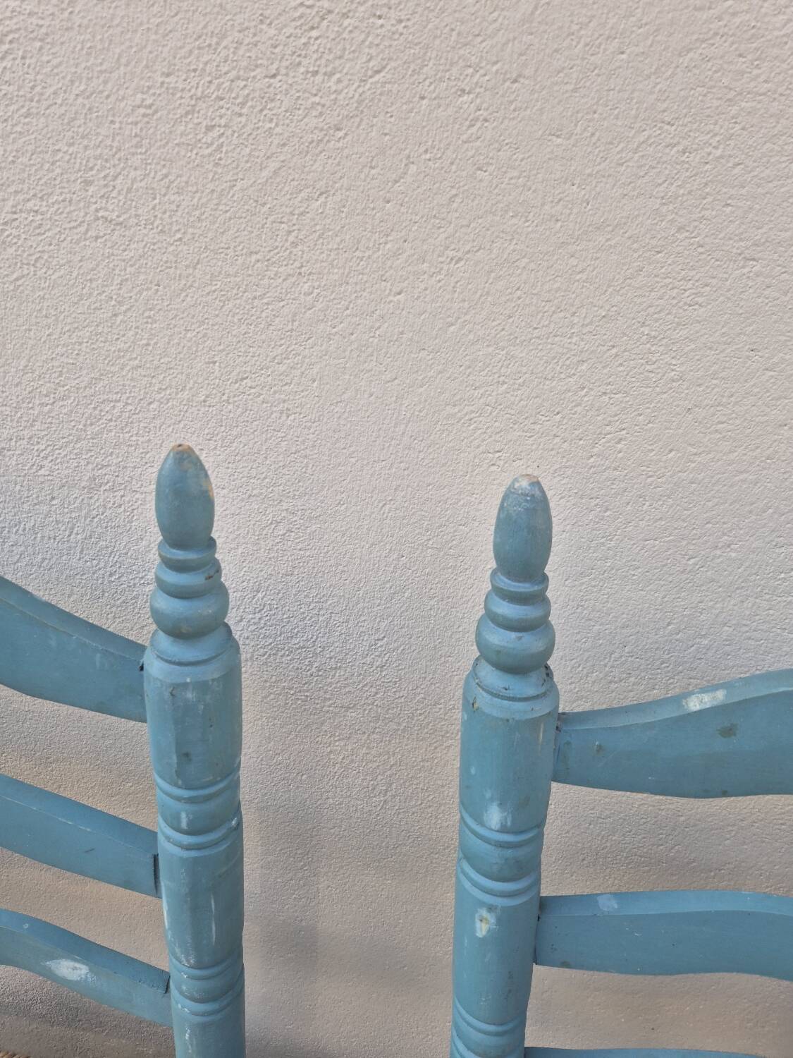 Set of 4 Provencal style straw chairs, old country house