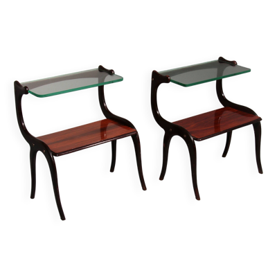 Tables d'appoint italiennes du milieu du siècle style Ico Parisi