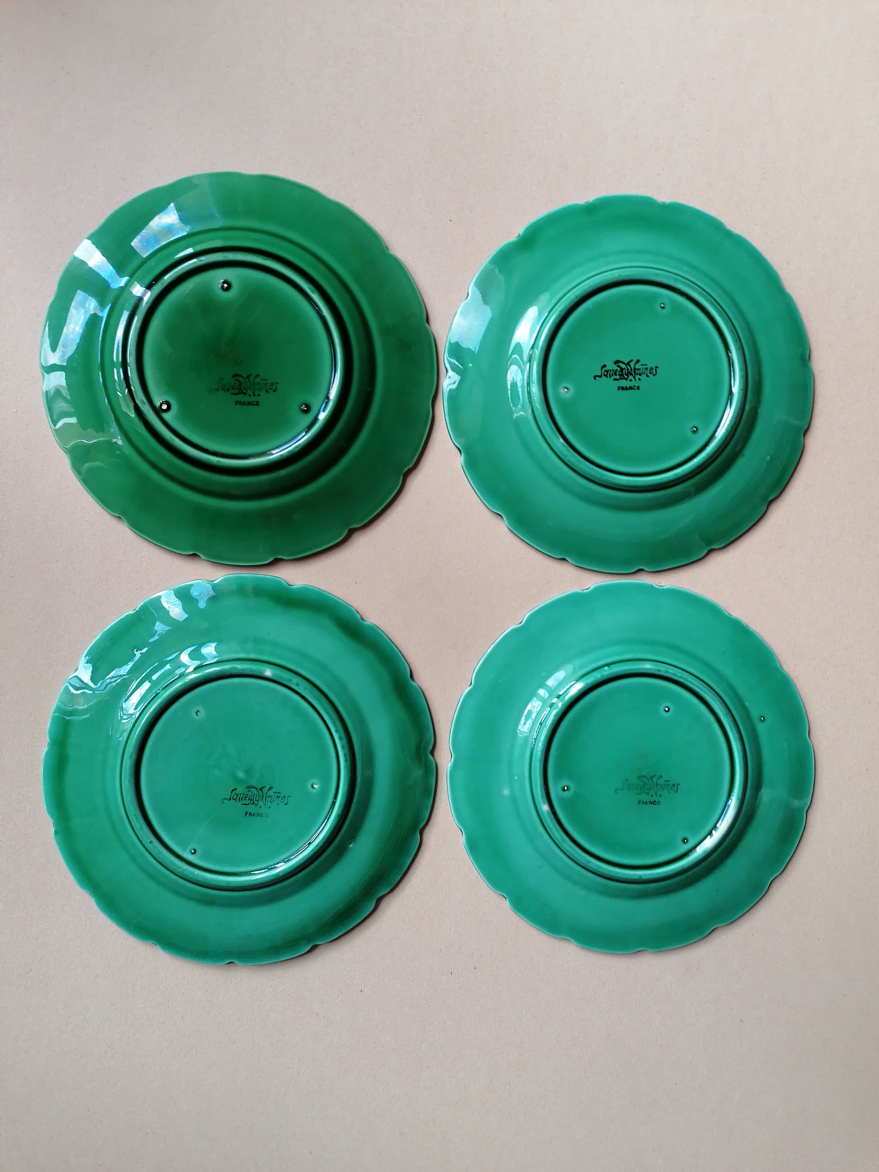 4 plates slurry dessert sarreguemines