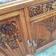 Art deco sideboard marble top, old buffet furniture, vintage dresser