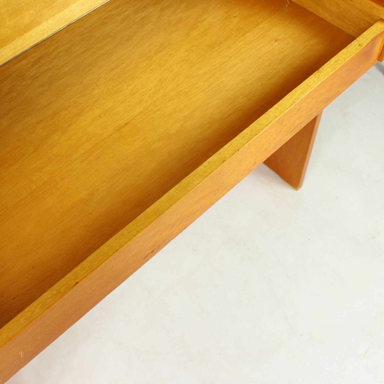 Architectural Mid Century Dressing Table With Hidden Compartment, Czechoslo