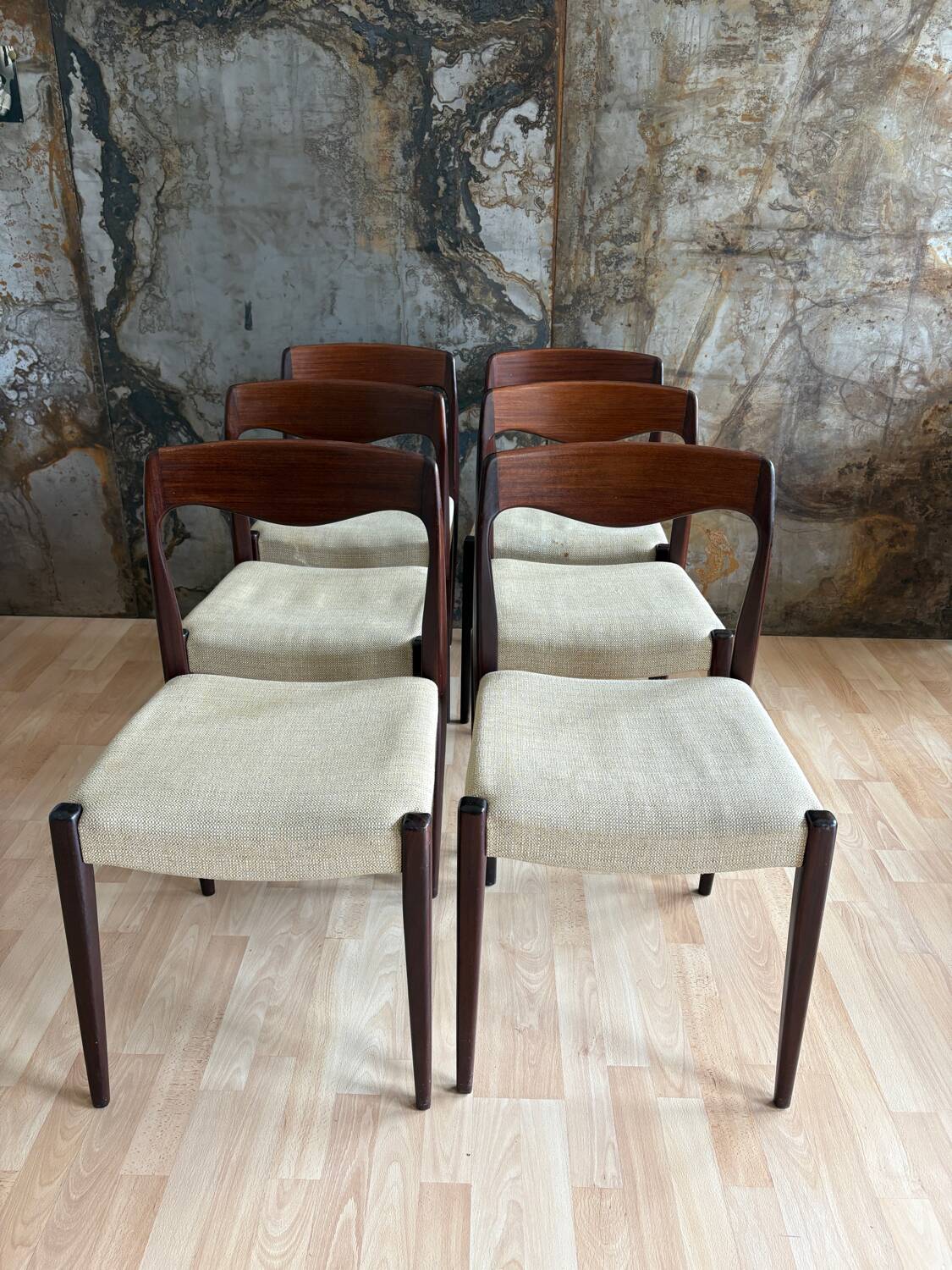 6 Scandinavian chairs circa
